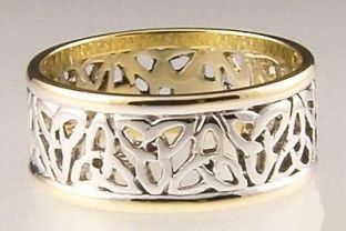 3D Extra Heavy & Thick Silver Blue and Red Celtic Knot Cross Pendant Necklace